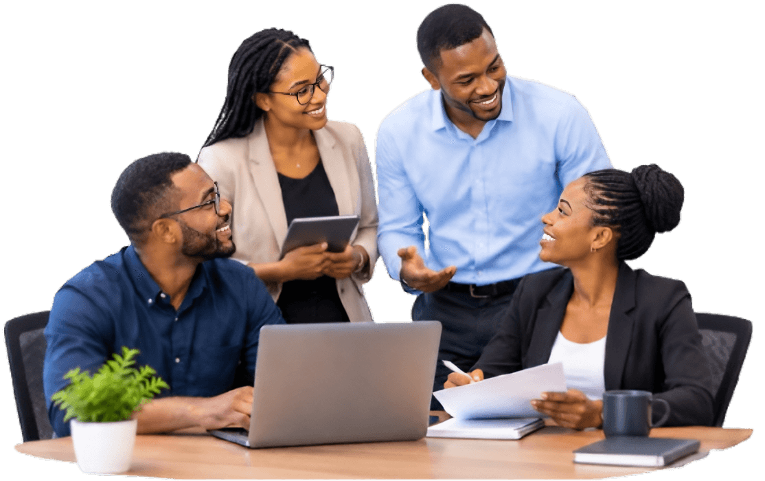 HR consultant reviewing workplace documentation with a client